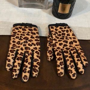😍NEW Banana Republic Leather and Calf hair gloves